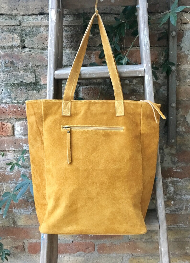 mustard yellow leather bag