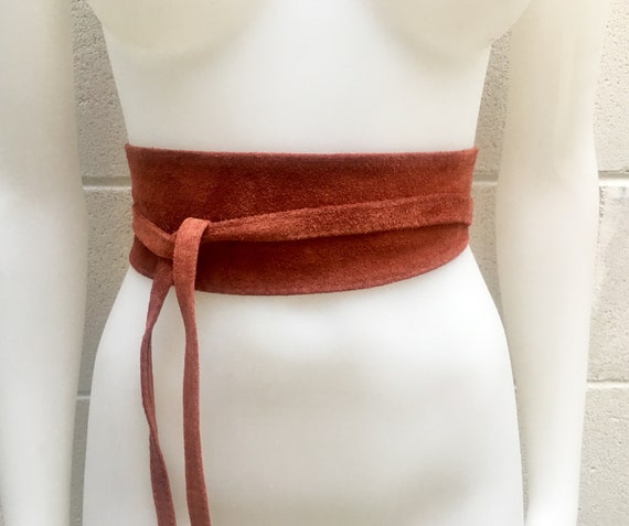 genuine leather obi belt