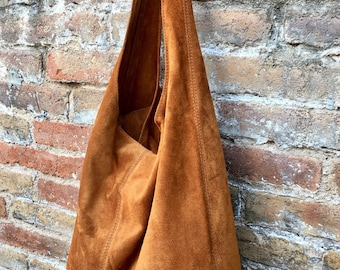 Slouch.Große TOTE Ledertasche in CAMEL Braun mit Reißverschluss.Echte Ledertasche.Helle Tabak Farbe Laptop Taschen. Große Shopper Ledertasche.