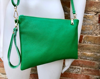 BUMPER-12 - LEATHER CROSSBODY BAG in green