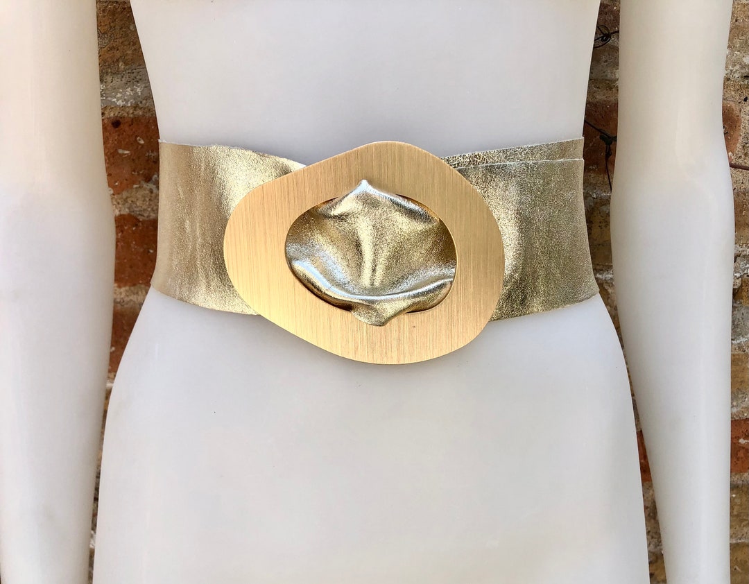 Oversized Metal Buckle Waist Belt- Plus