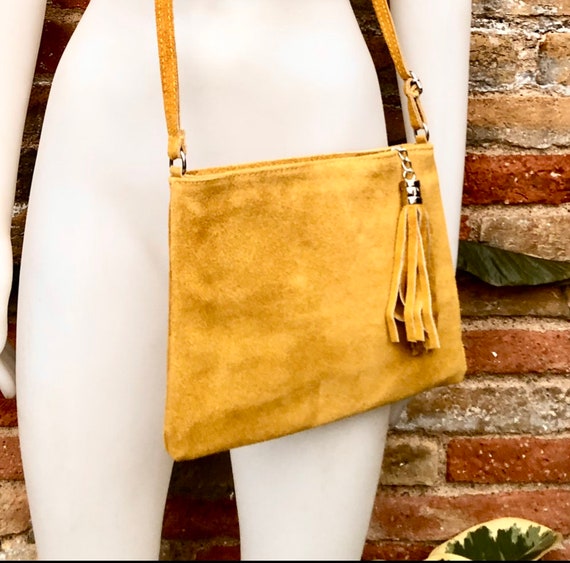 Mustard color leather handbags sale