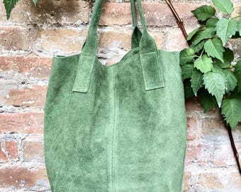 ショルダーバッグ・ポシェット GREEN STUFF Casually boxy shopper bag 53 poly suede camel br il_340x270.6185396074_4fcp.jpg