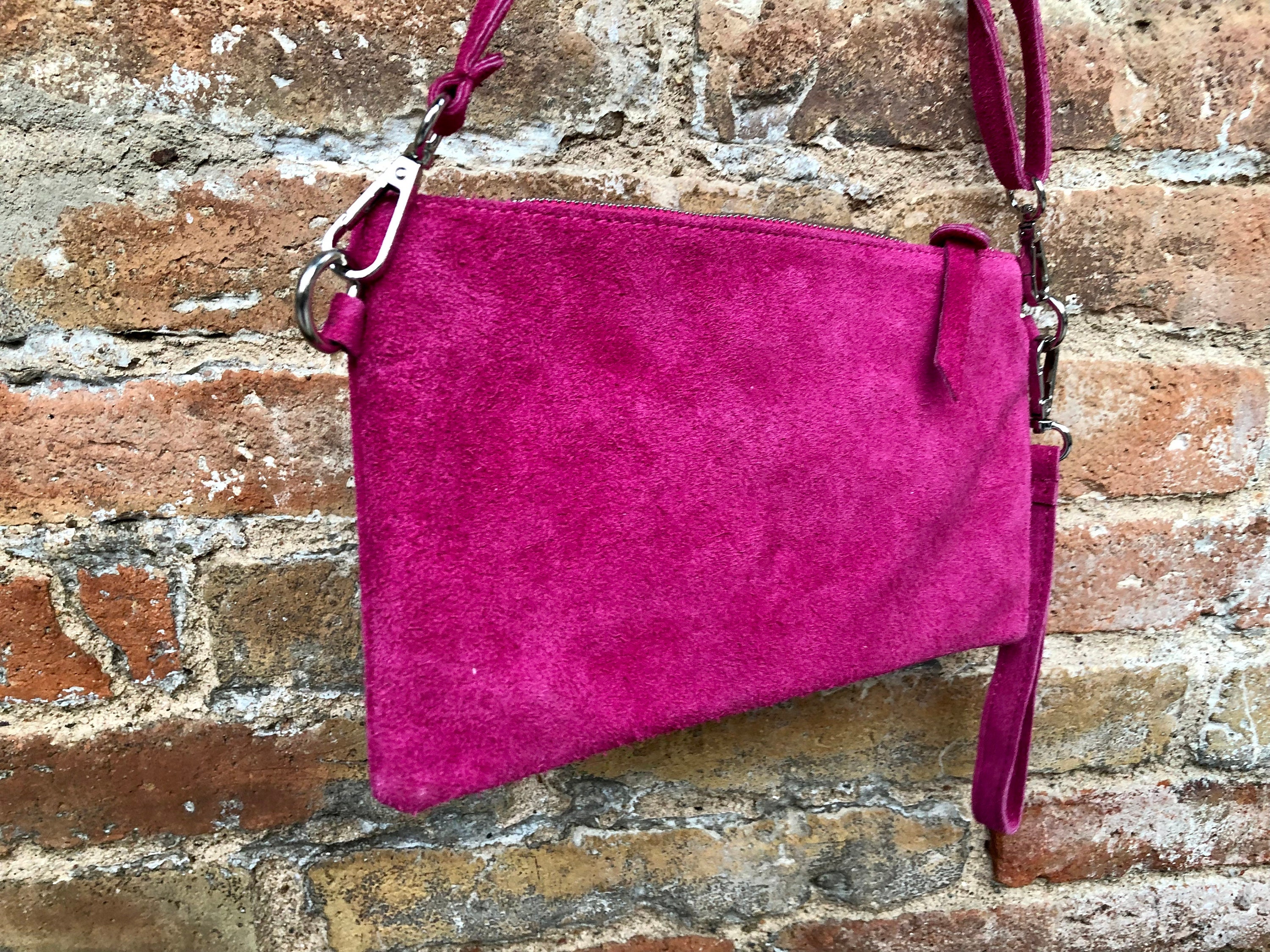 Fuschia pink suede best sale bag