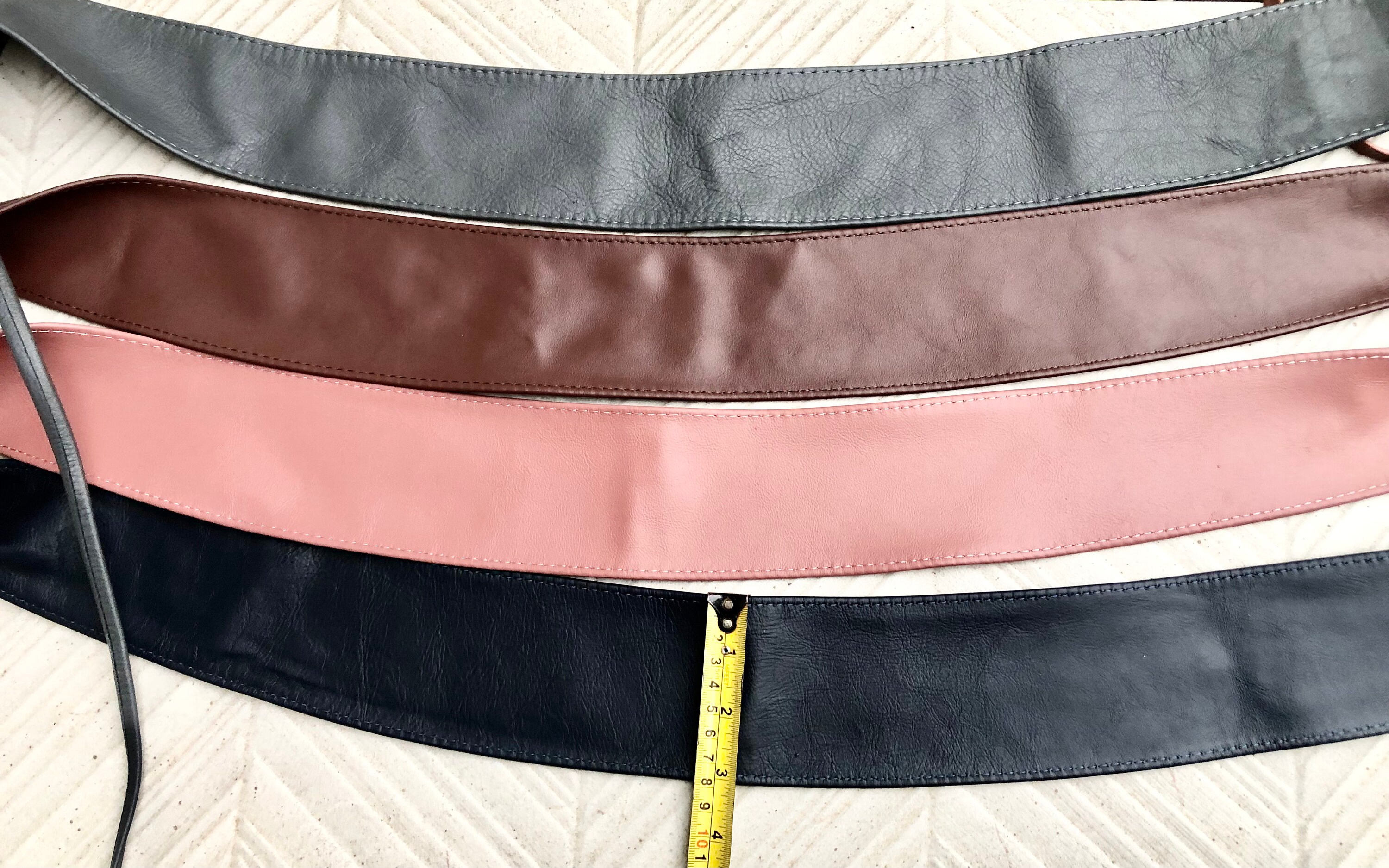 Leather Wrap Navy Belt, One Rise Fits Most Lishow Fashion Woman main image 2