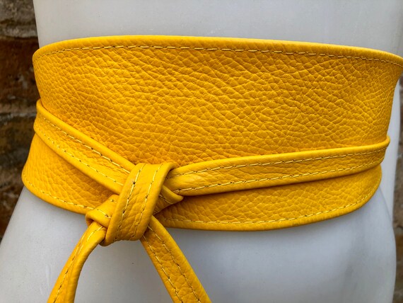Yellow wrap belt sale