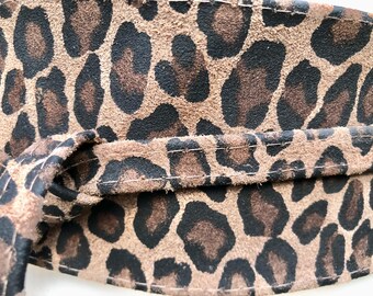 CHEETAH Print Suede OBI Belt.wrap Belt in Natural Brown +  display picture 1