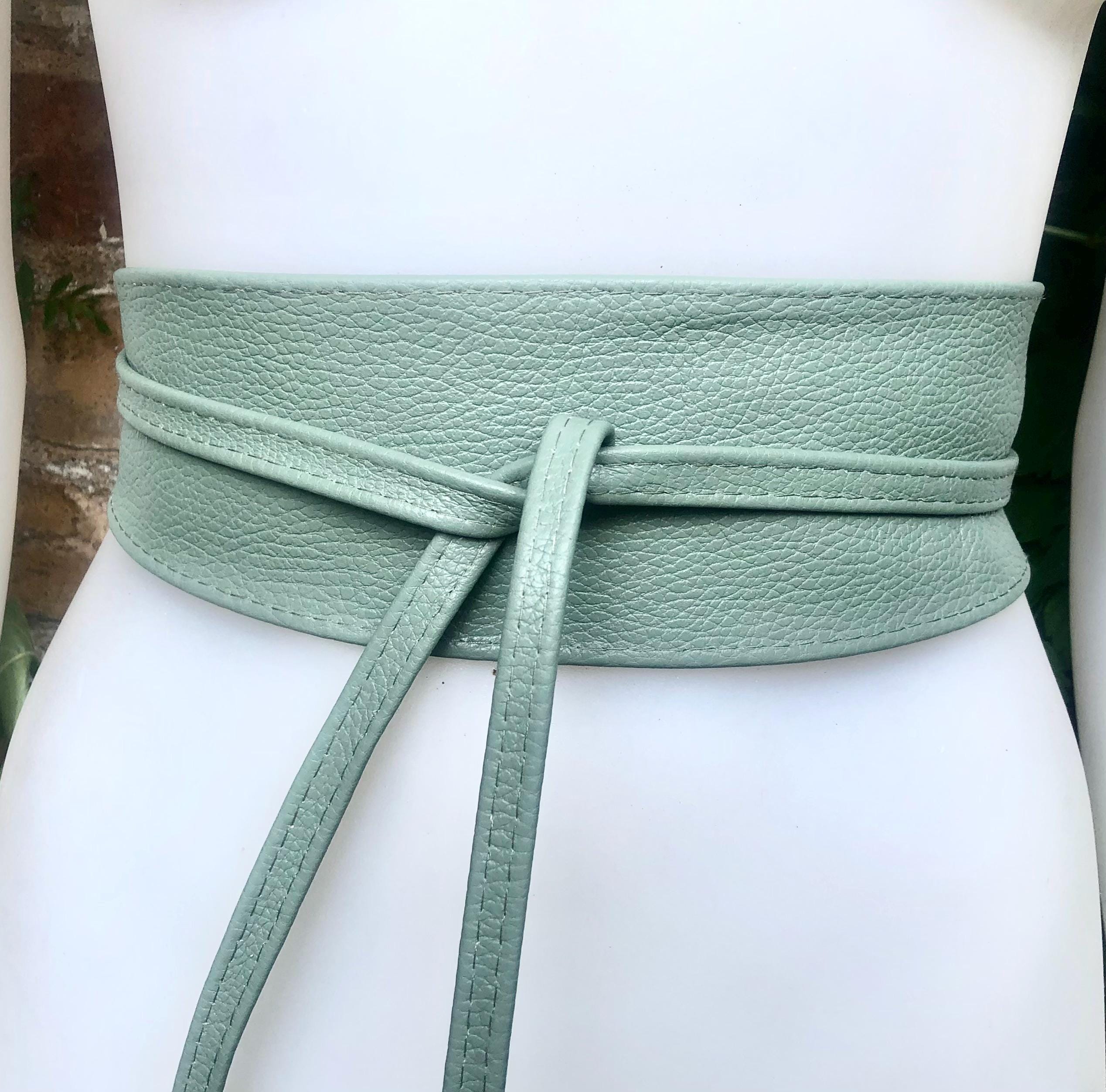 Long  Green Leather Wrap Belt Women main image 2
