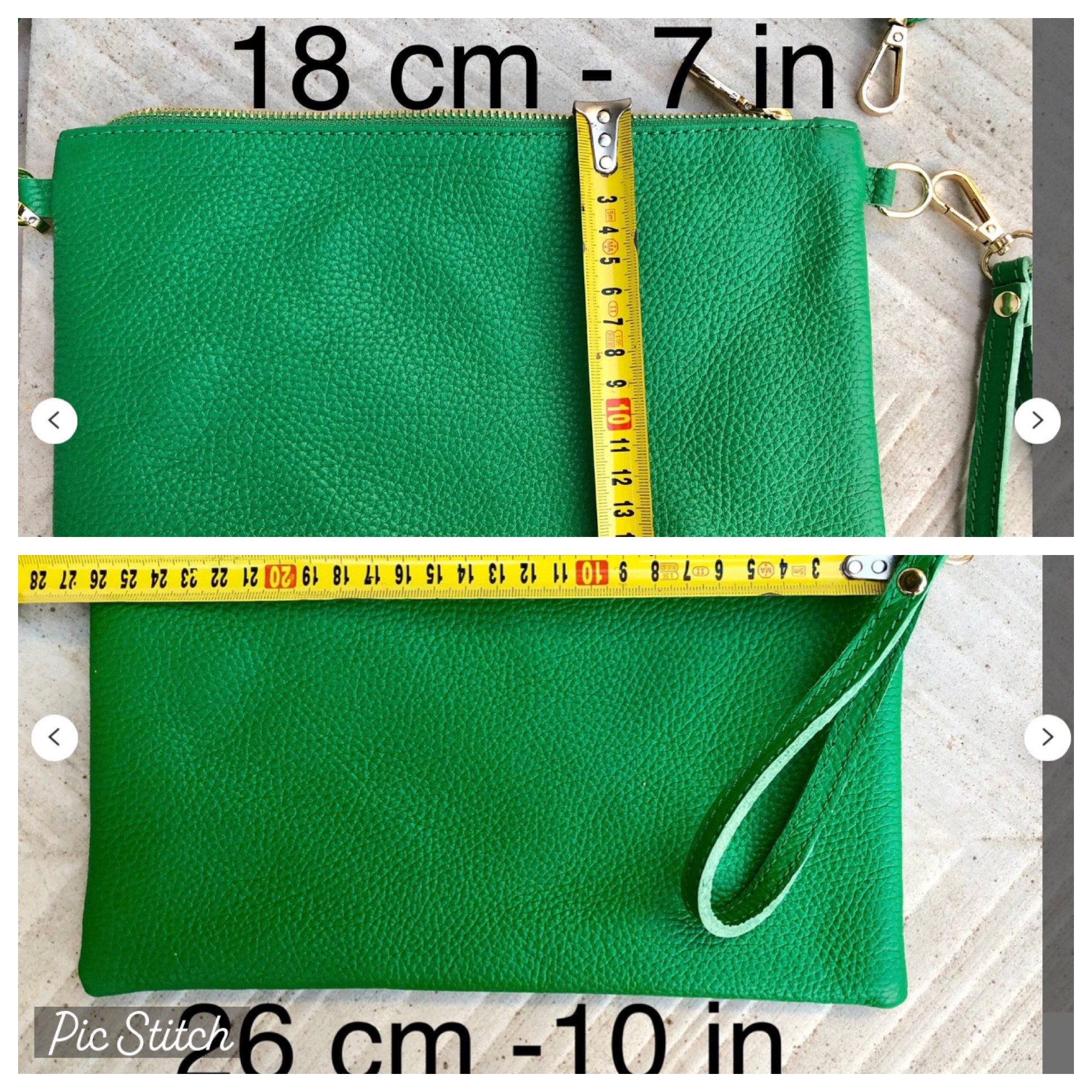 Small Leather Bag in Dark Teal GREEN .genuine LEATHER