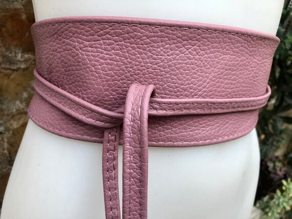Ceinture large rose poudré hotsell