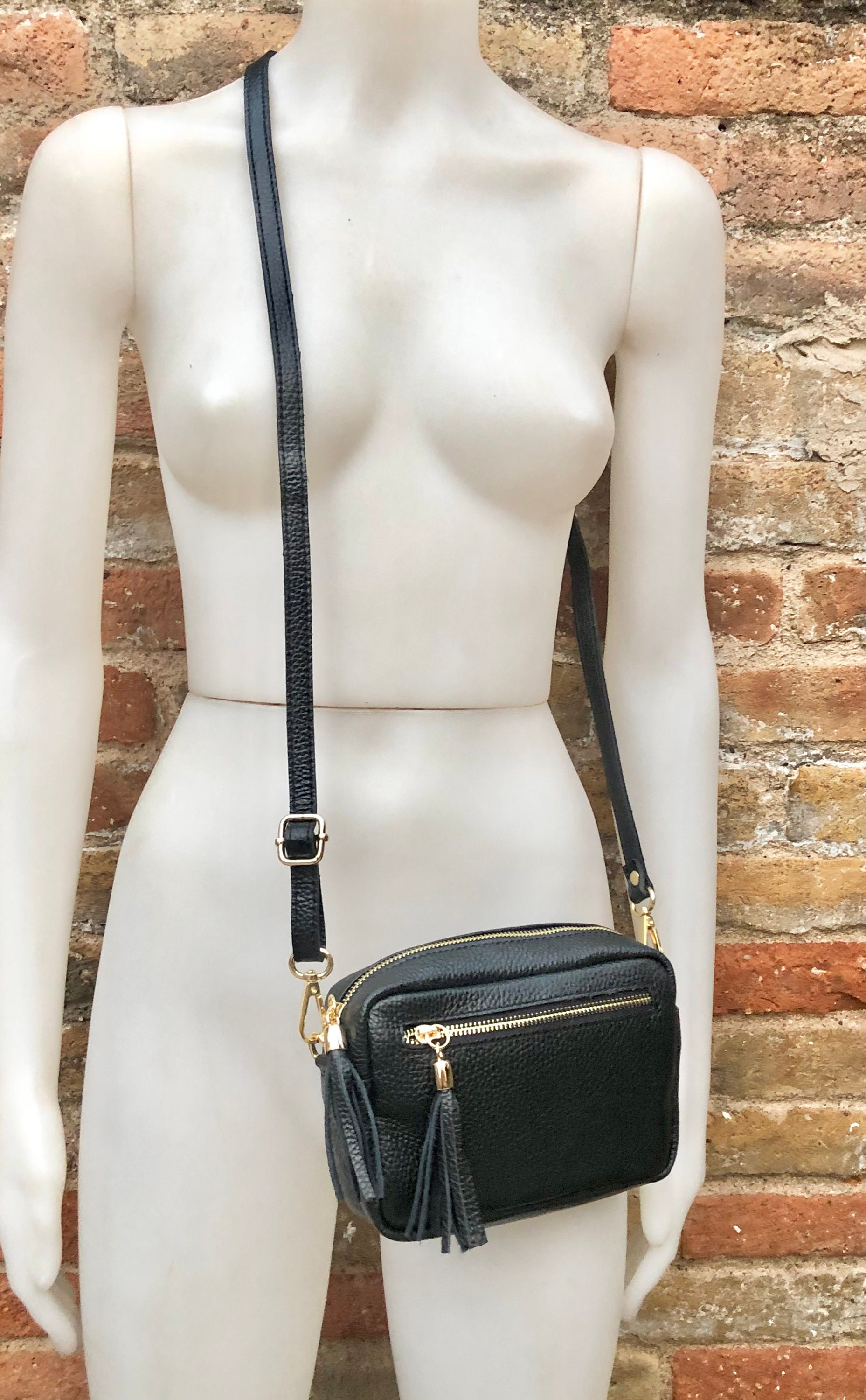 【送料&関税込】ChloAC Black Leather Bag Chloe Bag Shoulder Men'S Leather Genuine Black | eBay
