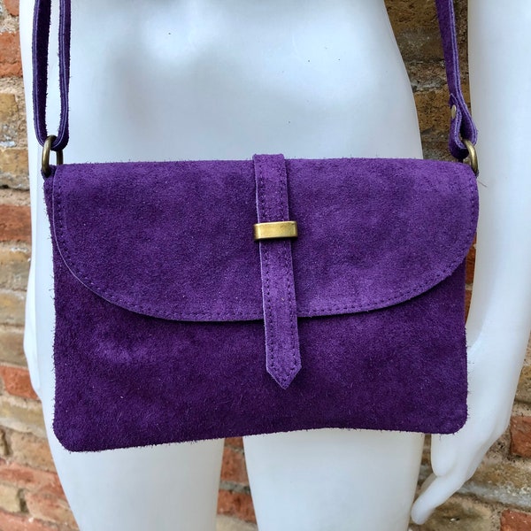 Purple Leather Bag Etsy