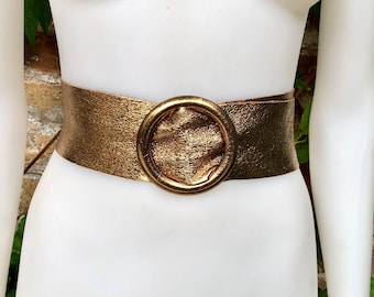 boho Textured Metal Round Buckle Belt Silver Spiral Belt Buckle, Boho Buckle, Fossil Belt Buckle  main image 3