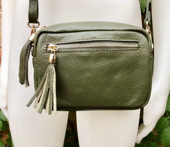 Khaki green shoulder bag clearance