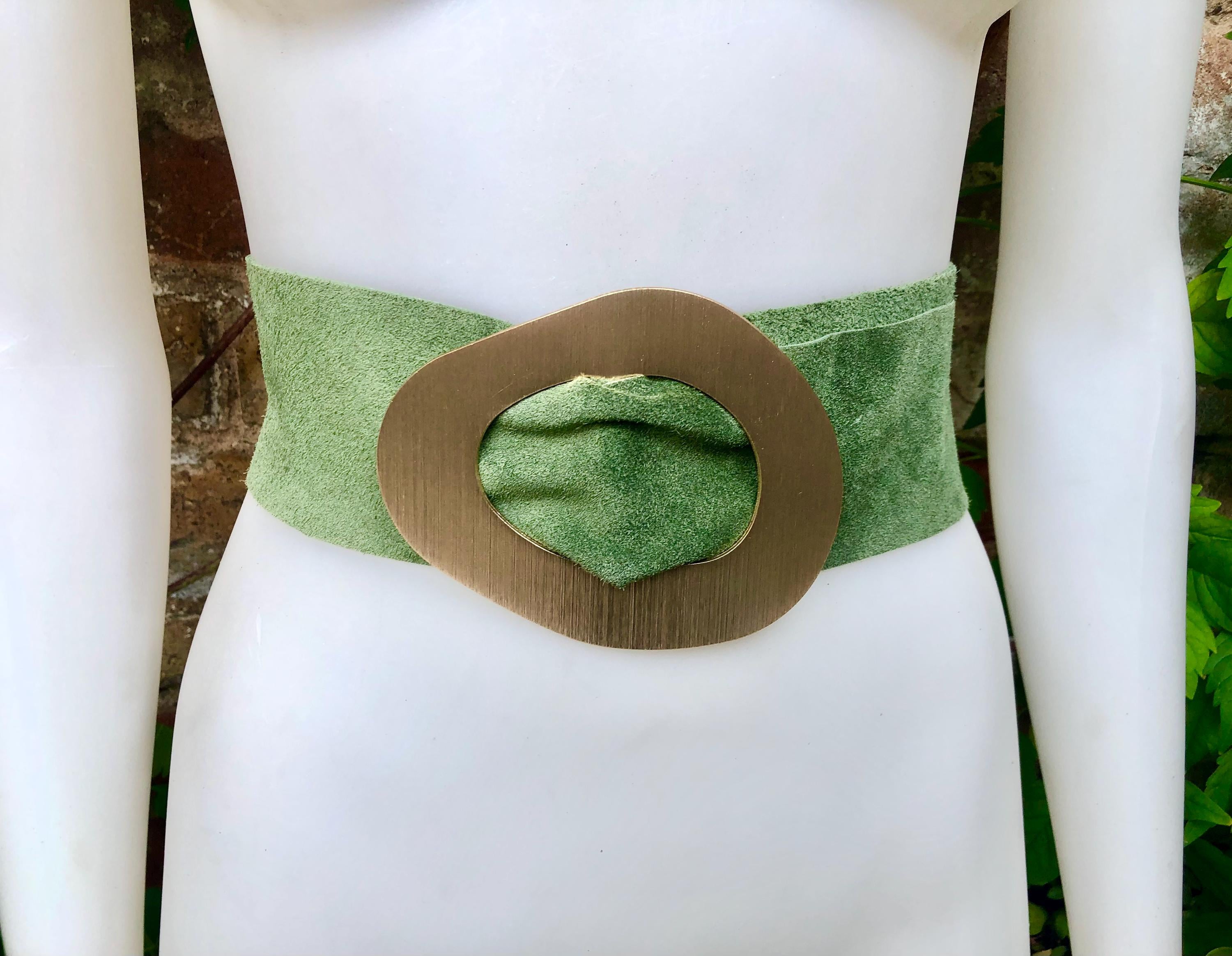 Light Green Wide Waist Belt