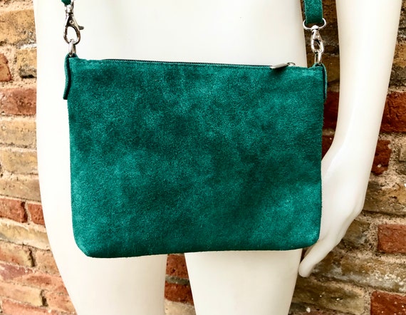 Green store suede bag