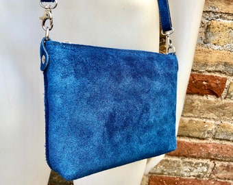 Blue suede purse hotsell