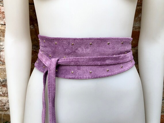Light Purple Suede OBI Belt SASH in 