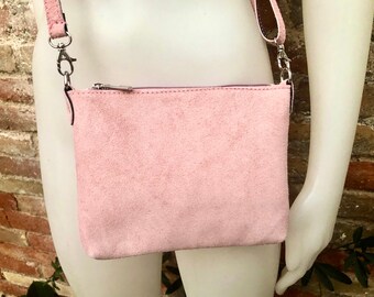 pink suede tote