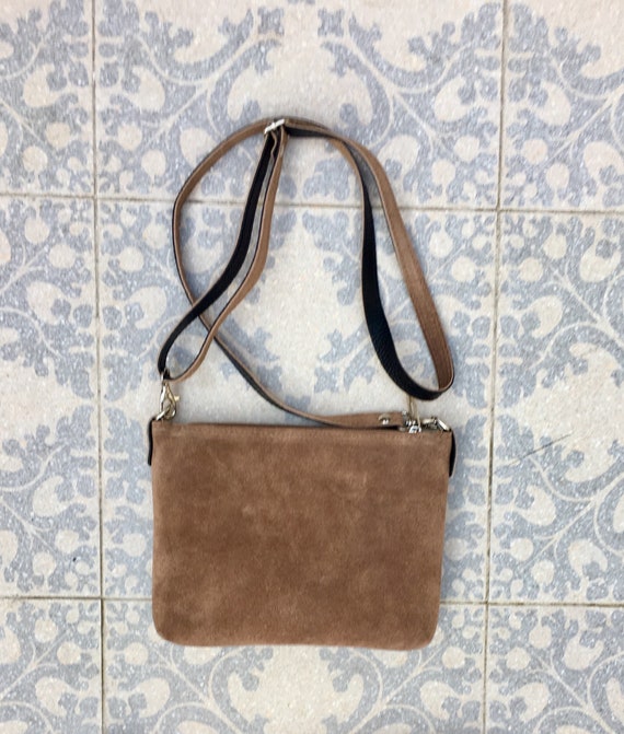 Leather Cross Body Suede Bag Yes for Tassel Charm / Gray