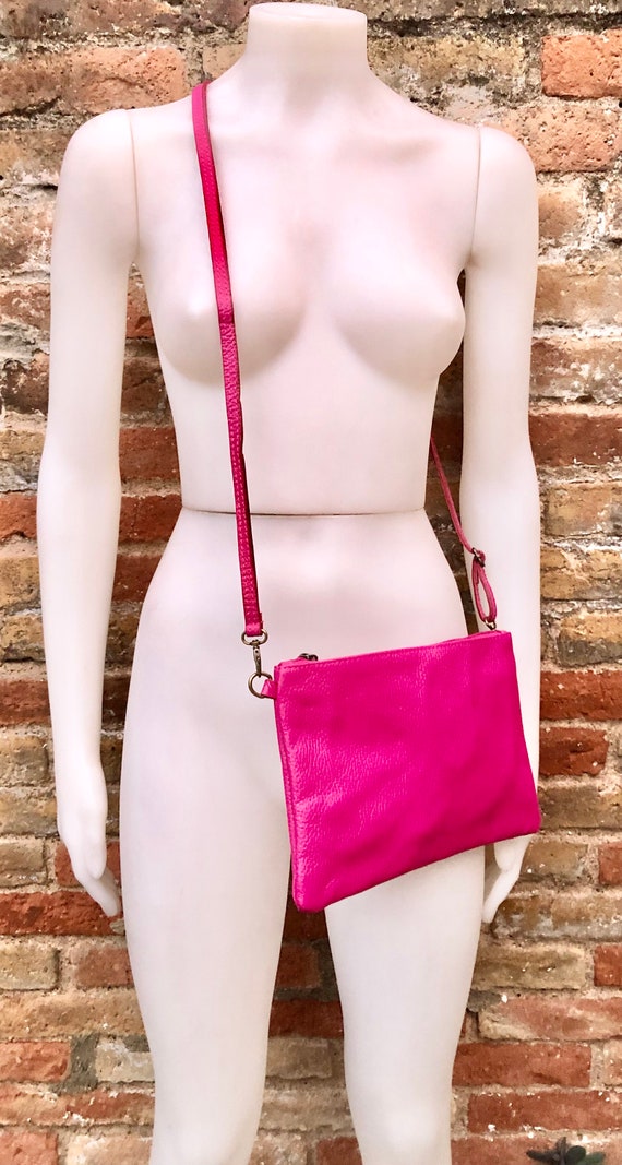 Tote Leather Bag in Hot PINK. Leather Shopper Bag in Soft Natural GENUINE  Leather. Large Fuchsia Color Carry All Bag. Fuchsia Pink Purse - Etsy Norway