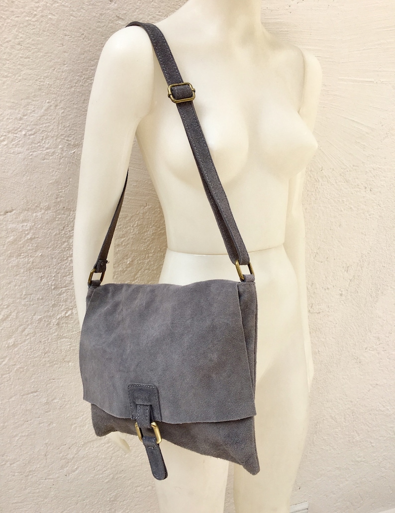 large grey crossbody bag