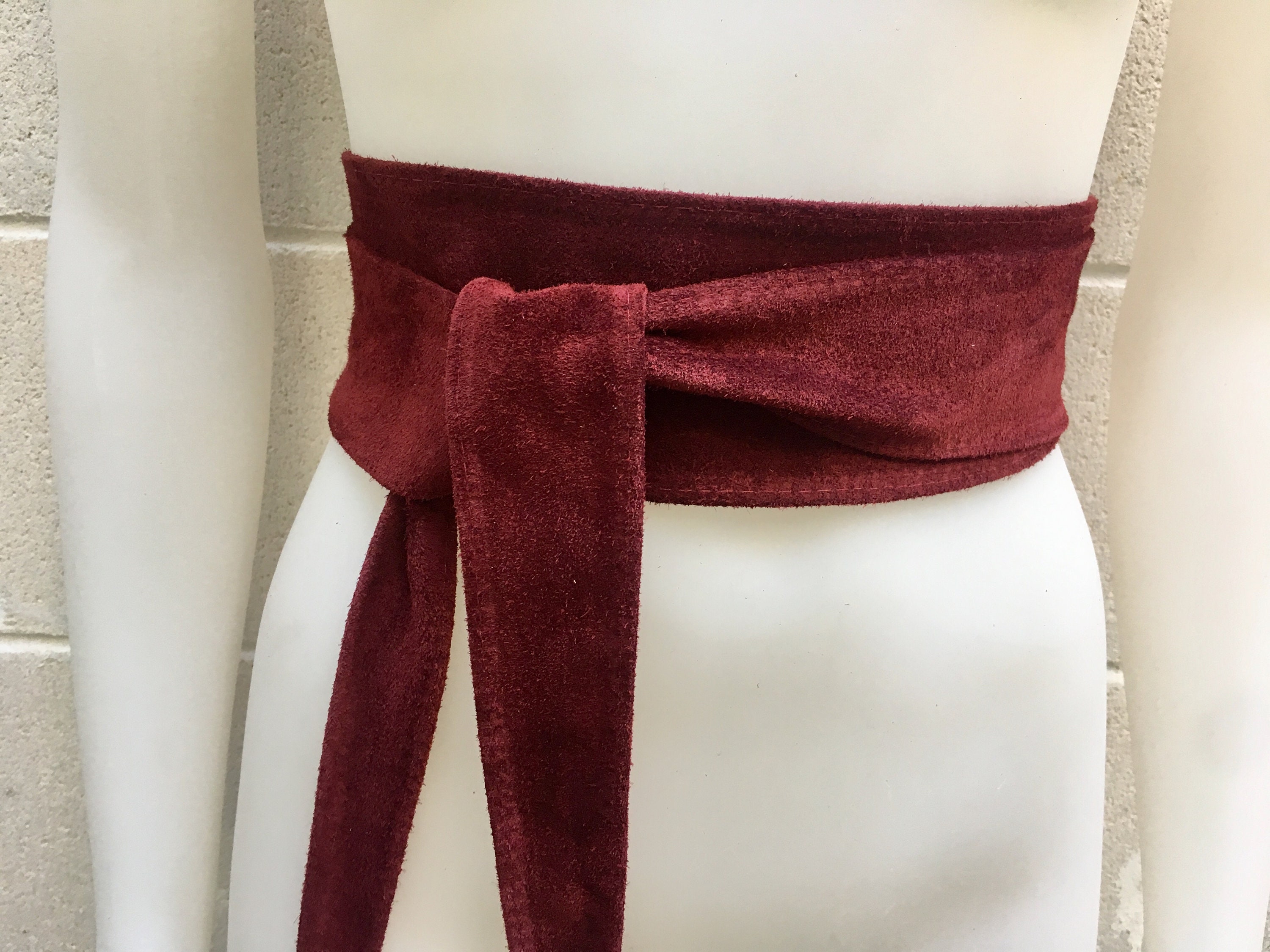 Crimson Red Sash Belt, Dark Red Satin Sash, Waist Wrap Belt, Wedding Bridal  Sash, Bridesmaid Sash, Scarf Belt, Satin Bow Belt, Satin Swank 