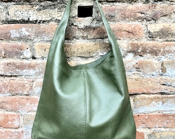 Vintage Coach Hamptons Soho 7463 Green Leather Shoulder Hobo