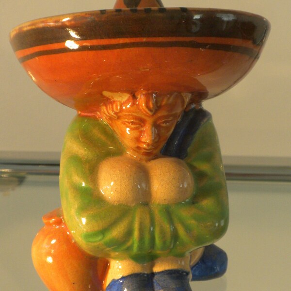 50s Southwest figurine / Small pottery figure / Southwest Souvenir