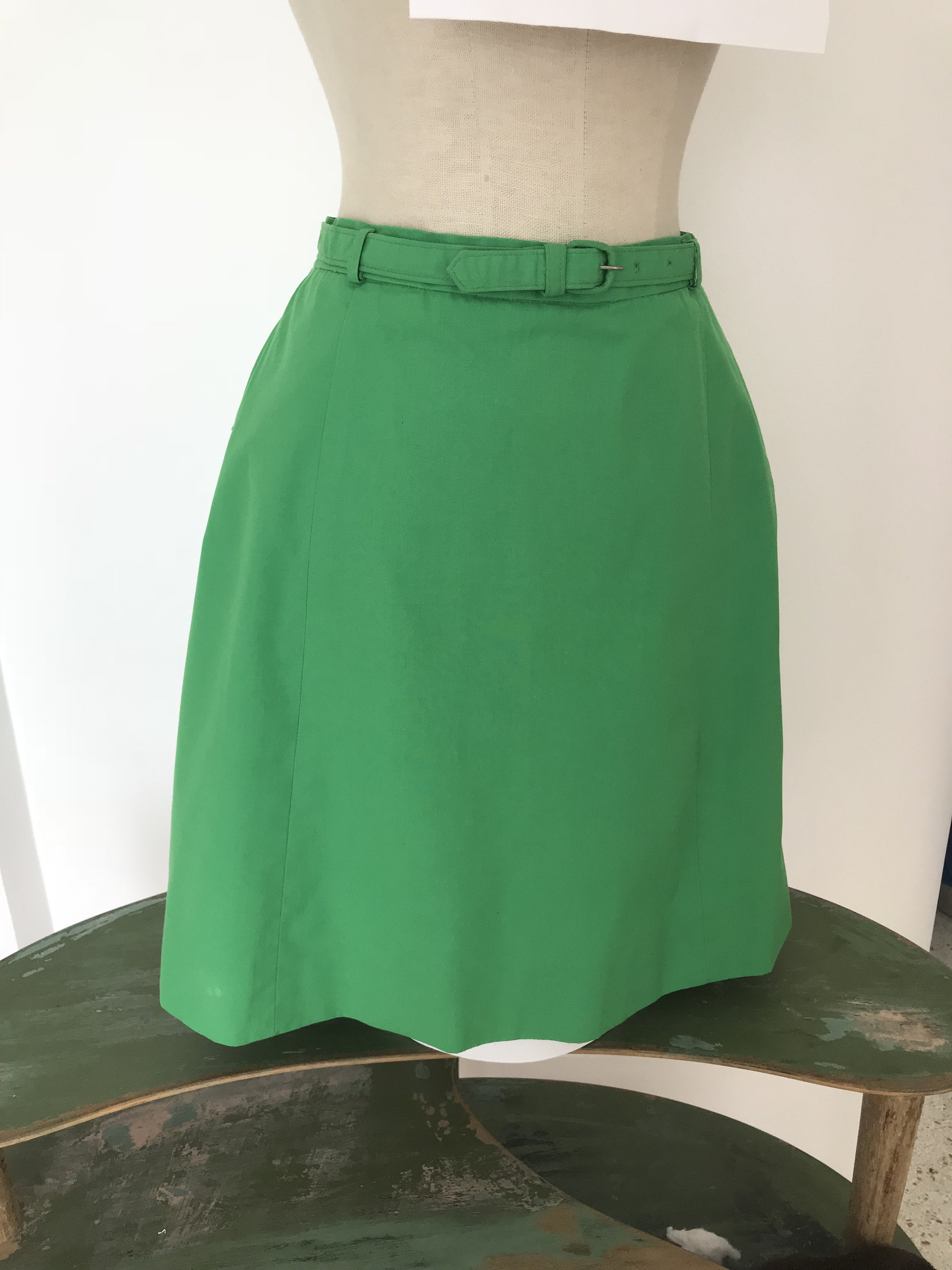 60s Kelly Green GOLF Skirt / / Gino Paoli Skirt / SIZE 68 Etsy