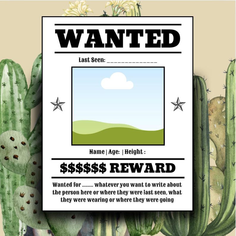 Wanted Missing Person Poster Bundle Editable Halloween Prop Wanted Missing Person Poster Bundle Editable Halloween Prop