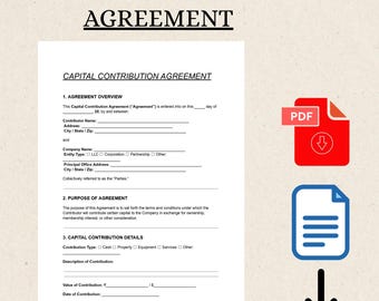 Kapitaleinlagevereinbarung | Business Partner Anlagevertrag | GmbH Funding Template PDF DOC
