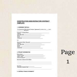 construction contrac,subcontractor,subcontracting,construction form,per job,construction agree,agreement form,agreement template,contract form,contract template,legal form,general contractor,subcontracting contr
