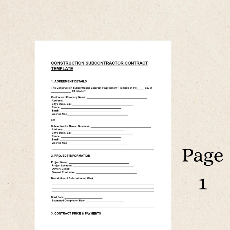 construction contrac,subcontractor,subcontracting,construction form,per job,construction agree,agreement form,agreement template,contract form,contract template,legal form,general contractor,subcontracting contr