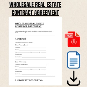 Wholesale Real Estate Contract Agreement | Assignment Template (DOC/PDF)
