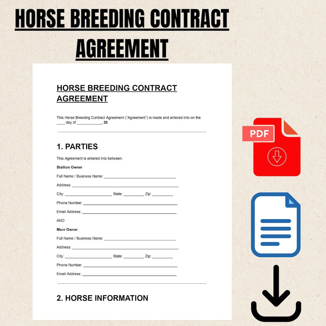 Image 6 for Stallion Breeding Contract Templates