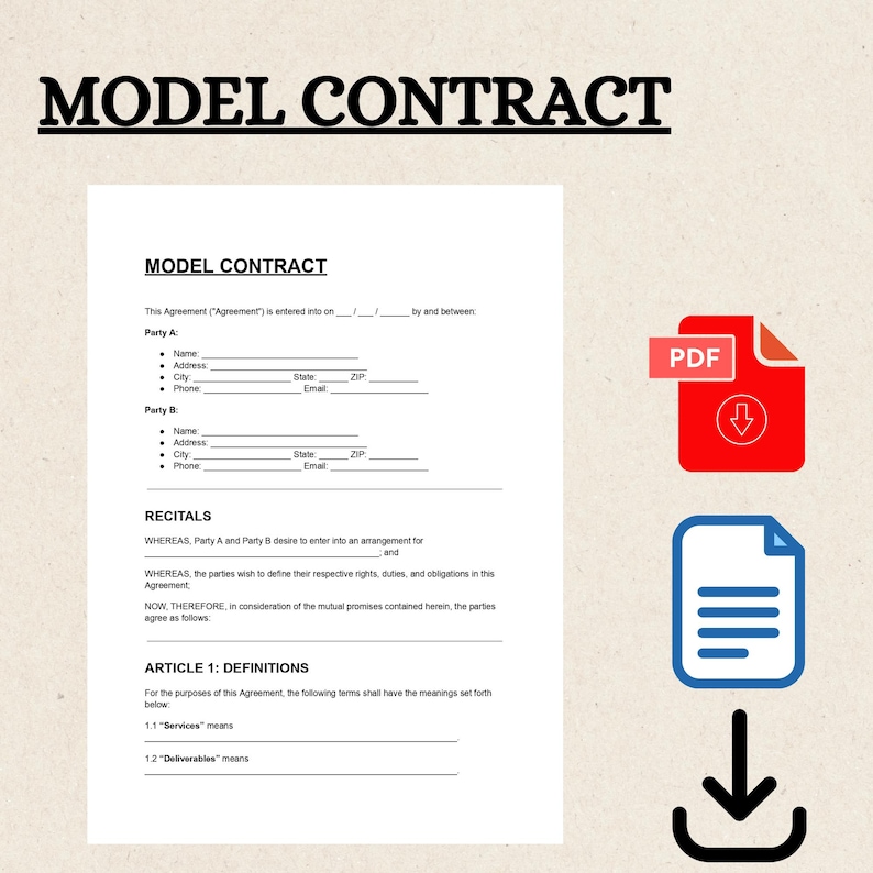 Model Contract Template | Legal Agreement, Photoshoot Contract ...