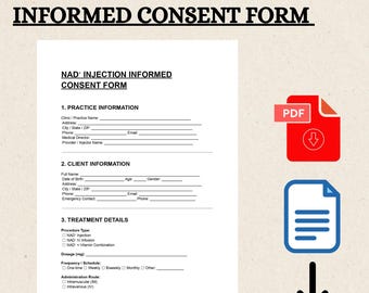 Ipamorelin Consent Form Peptide Therapy Informed Consent Template Med Spa  Aesthetic Medical Wellness Clinic Ipamorelin Injection Intake - Etsy