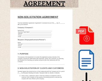 Sjabloon vrijblijvende overeenkomst | Beperkingscontract werknemer en aannemer | Bewerkbaar pdf-woord