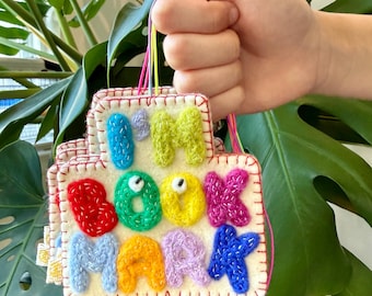 Handmade "I'm BOOKMARK'" bookmark / Felt bookmark