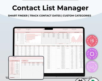 Klient Tracker crm Tabelle, Kontakt-Manager, Kunden-DB-Organizer, Blei-Tracker für kleine Unternehmen