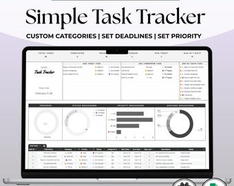 Einfache Aufgabenverfolgung Google Sheets | Minimale To Do Liste, Täglicher Aufgabenplaner, Produktionsplaner