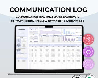 Google Sheets-Vorlage für ein Kommunikationsprotokoll | Kontakt-Tracker, Follow-up-Manager