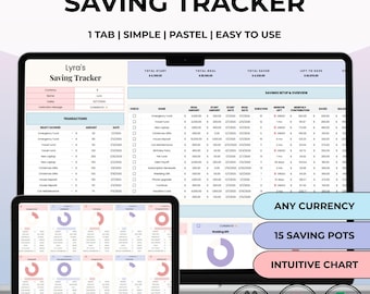 Spar-Tracker für Google Tabellen | Sparplaner für Rücklagen und Sparziele | Finanztabelle
