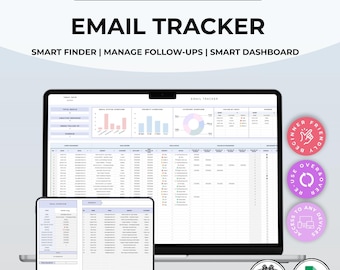E-Mail-Tracker-Kalkulationstabelle, Follow-Up-Manager, Kundenkontaktlog, crm-sheet, E-Mail-Organizer
