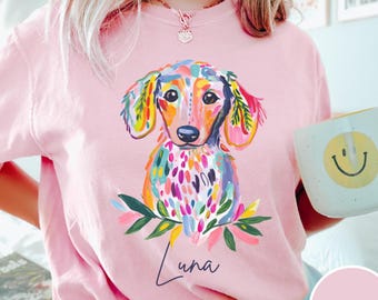 Wiener Dog Shirt, Dachshund Shirt, Personalized Dog Shirt, Custom Pet Shirt, Dachshund Gift, Small Dog Shirt