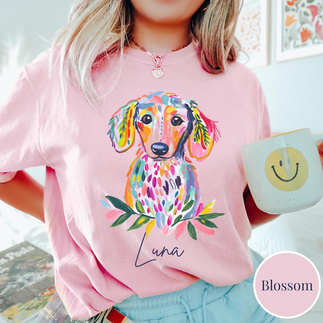 Wiener Dog Shirt, Dachshund Shirt, Personalized Dog Shirt, Custom Pet Shirt, Dachshund Gif