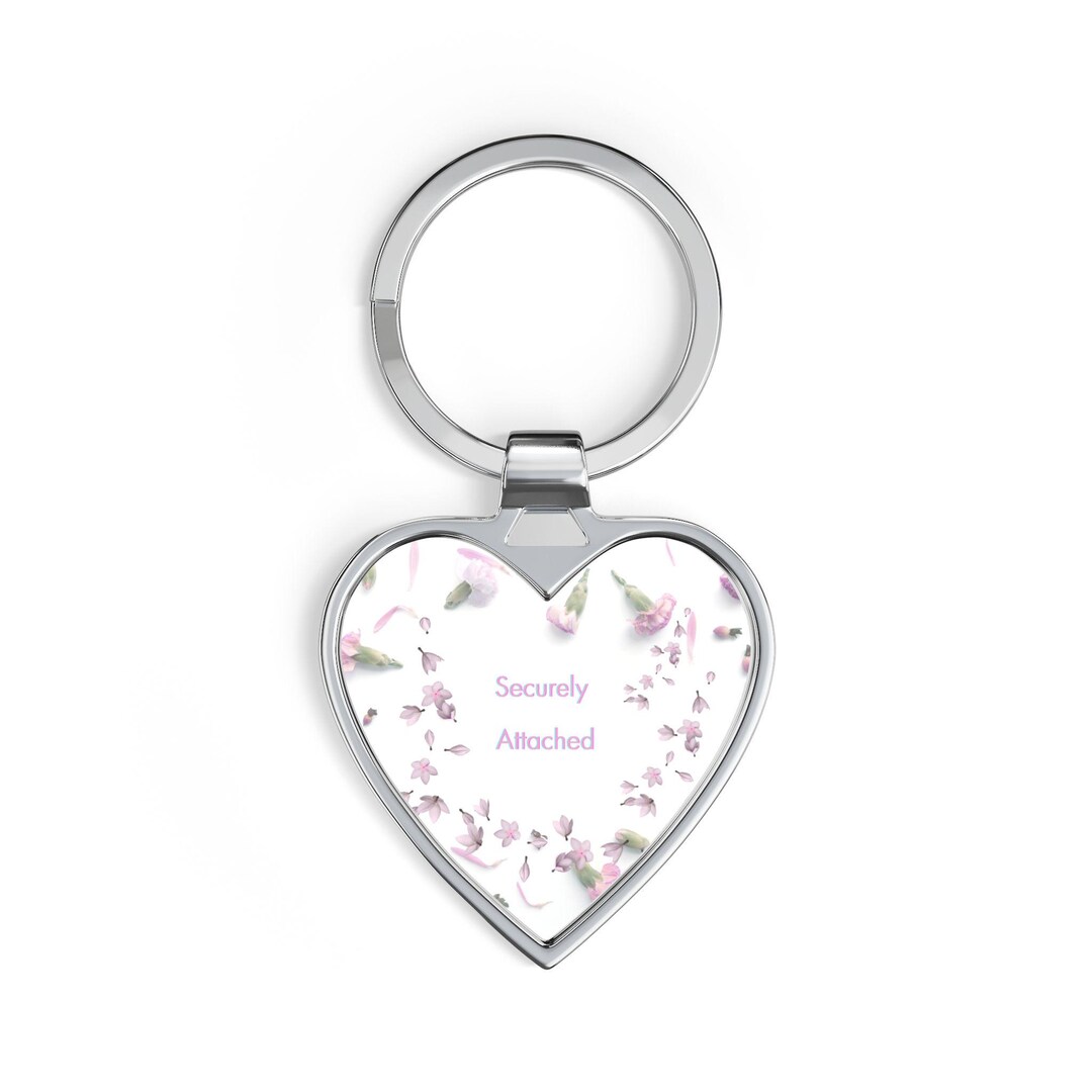 Stainless Steel Heart Keychain, Sentimental Gift - Etsy