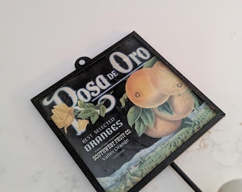 Perchero vintage con diseño "Roso Dec Oro"