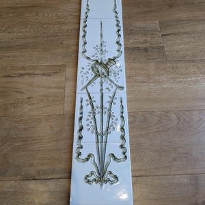 Retro reproduction Art Nouveau style 6" fire place tiles.